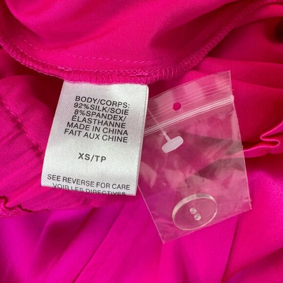 NEW Cami NYC Carmen Silk Cargo Pants Neon Pink Size XS - Picture 8 of 9